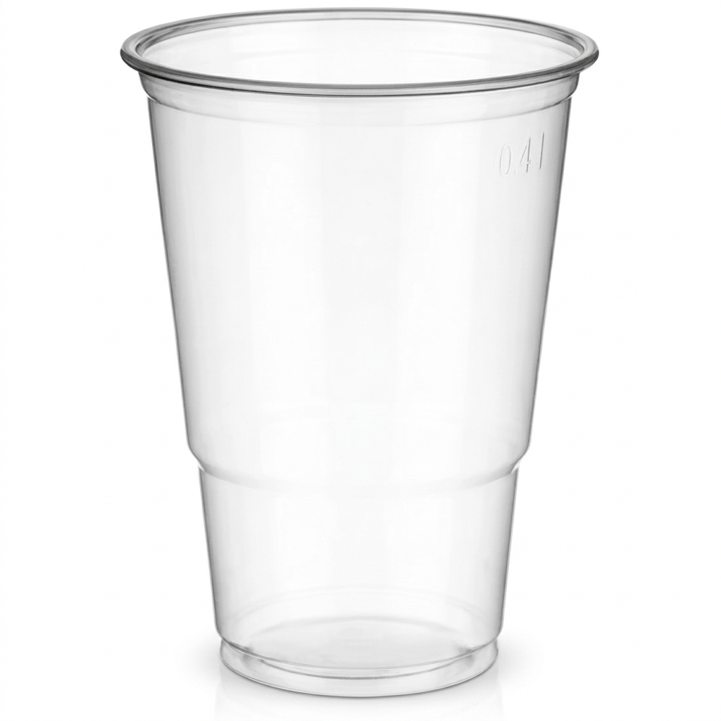 Klart Catersource-fadølsglas 40 cl på hvid baggrund