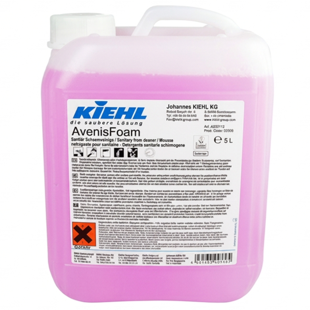 Kiehl AvenisFoam 5 L-dunk på hvid baggrund, forbedret produktfoto; salgsenheden indeholder 2 dunke