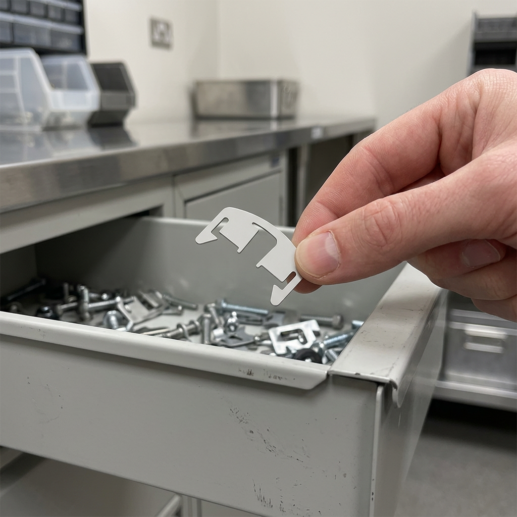 Reflex Mini-dispensernøgle 2307 findes frem fra en serviceskuffe