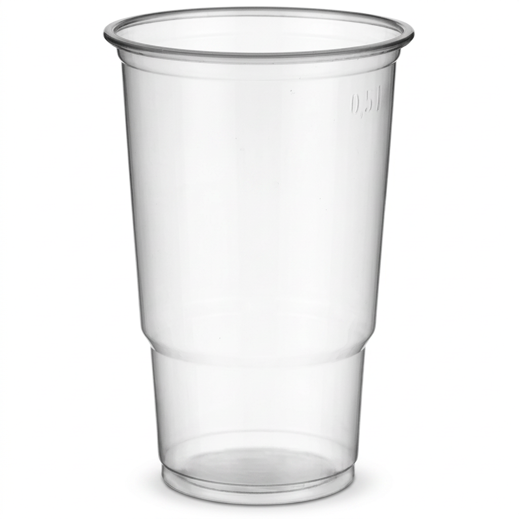 Klart Catersource-fadølsglas 50 cl på hvid baggrund