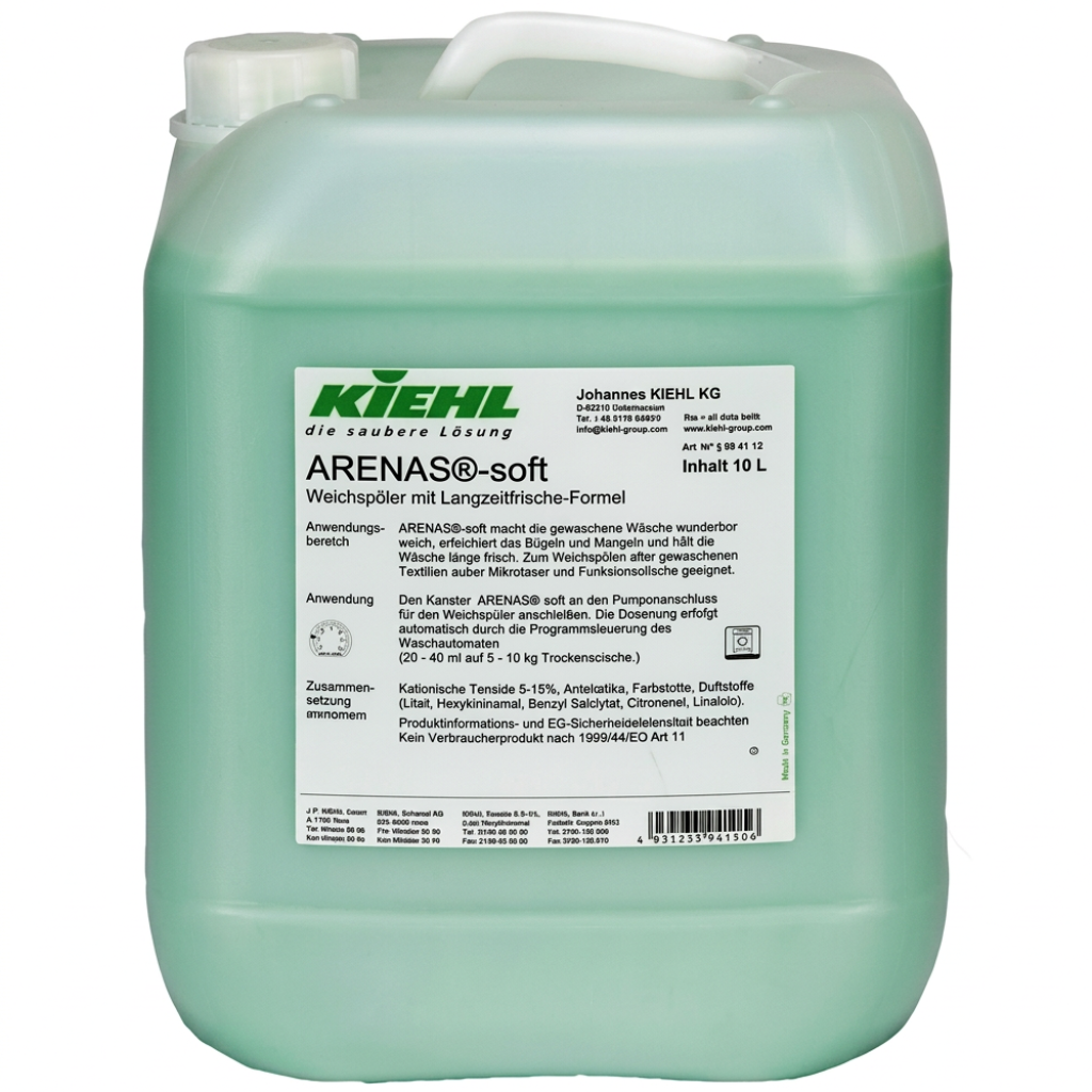 Kiehl Arenas Soft 10 L, lysegrøn dunk på hvid baggrund
