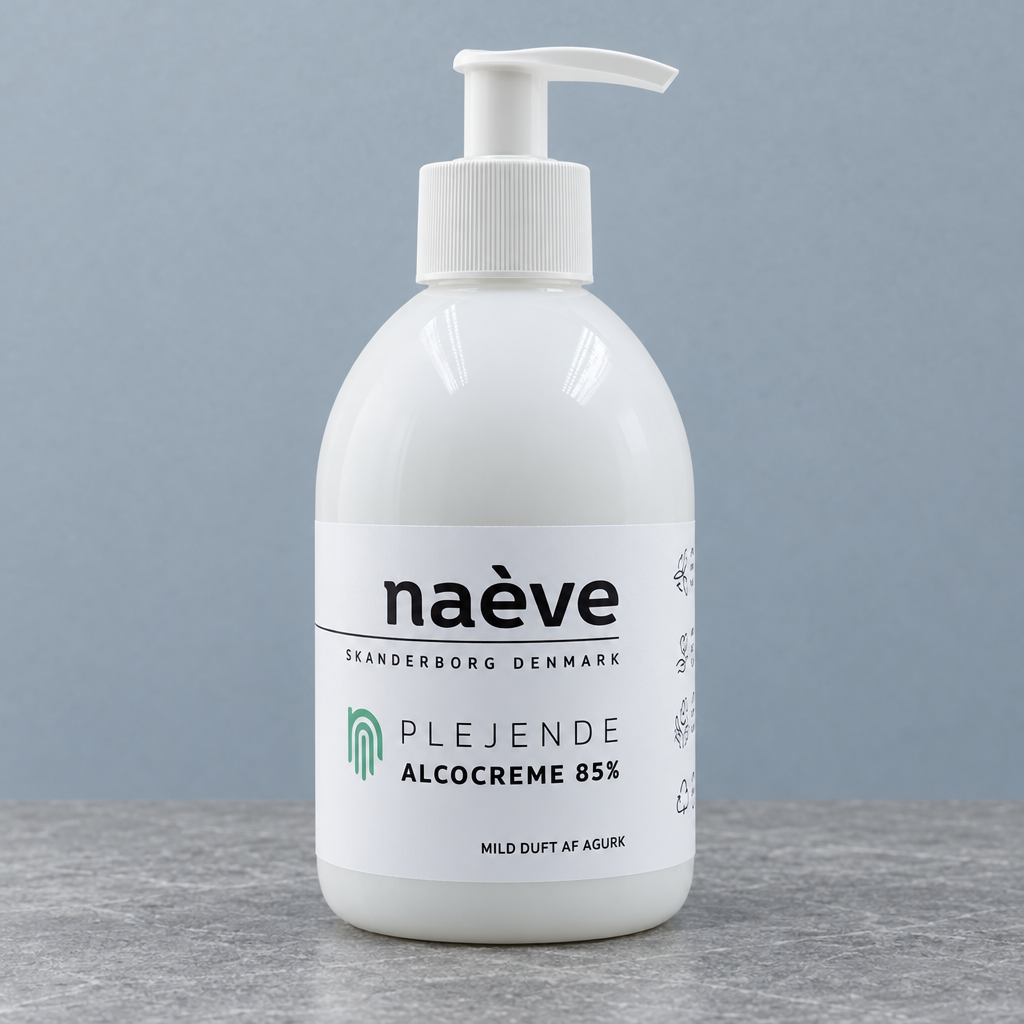 Naeve Alcocreme pumpeflaske på gråt stenbord