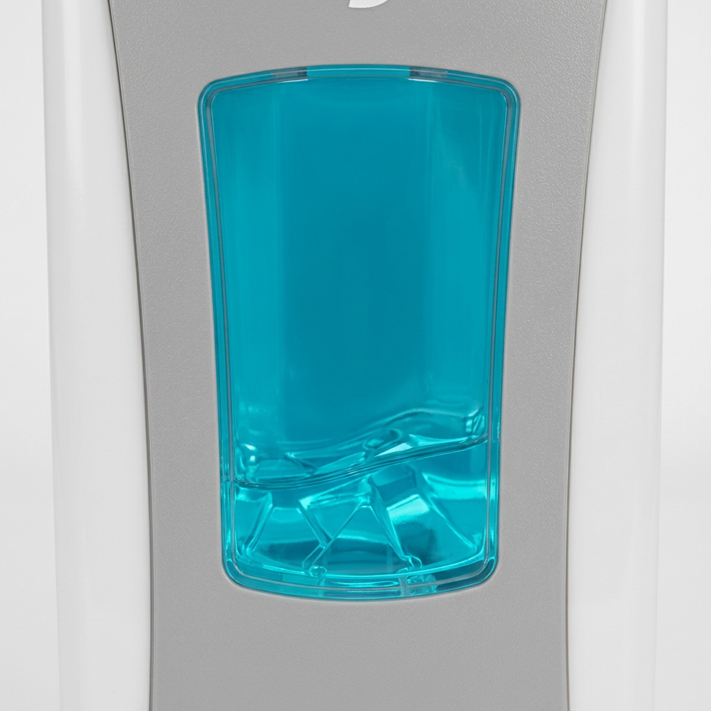 Detalje af niveauvinduet på GOJO LTX-12 skumsæbedispenser
