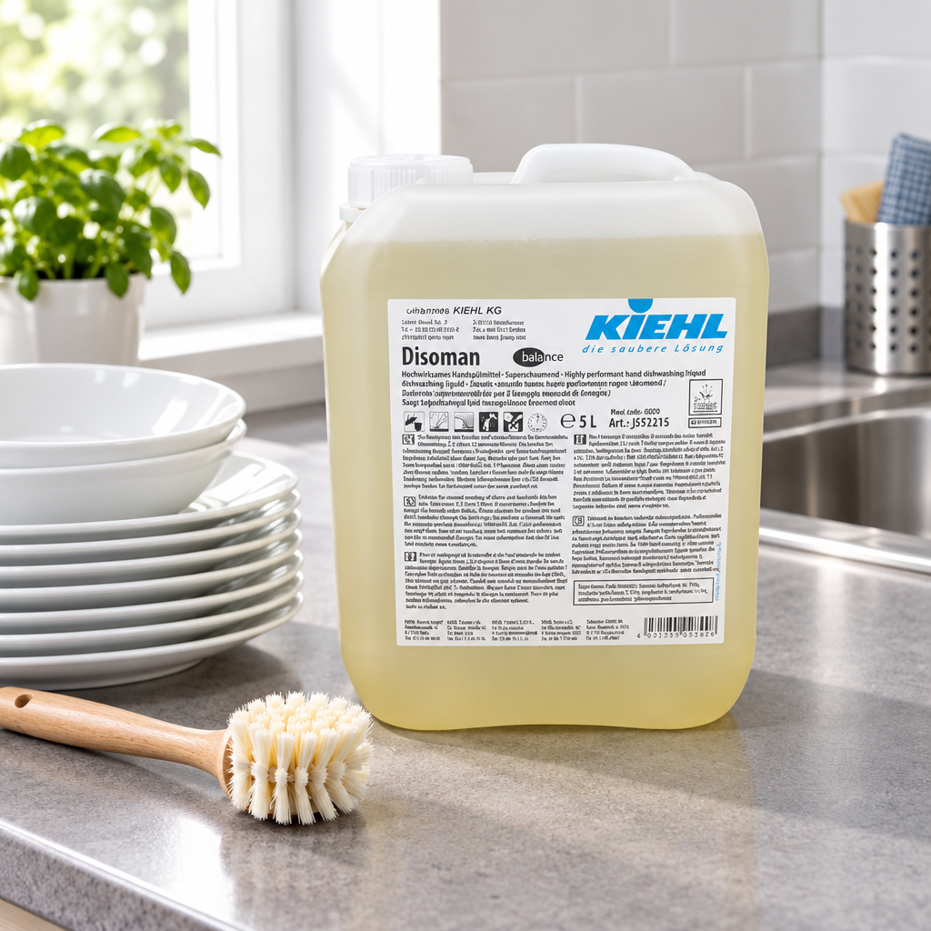 Kiehl Disoman 5 L ved service og opvaskebørste
