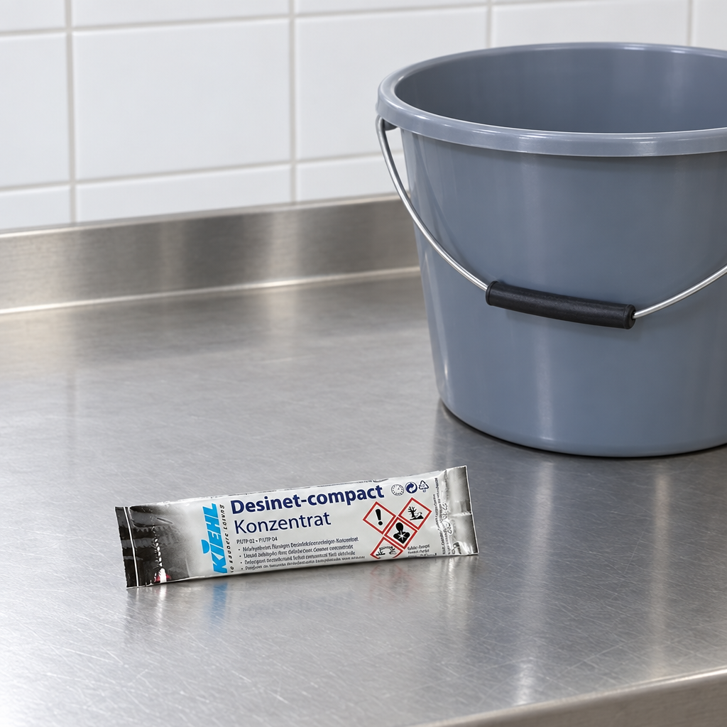 Kiehl Desinet-compact portionspose ved tom spand