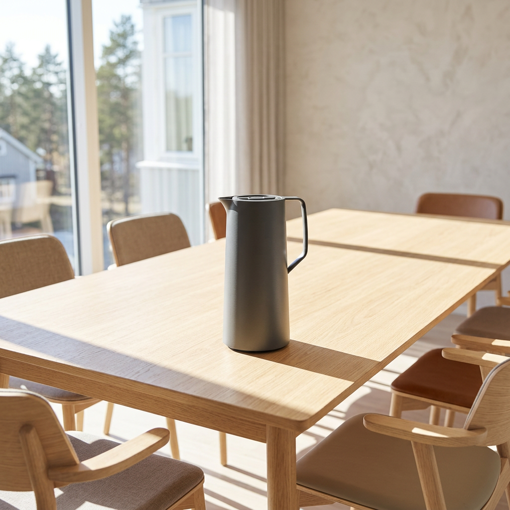 Tefal Motiva termokande på mødebord i lyst lokale med solskin