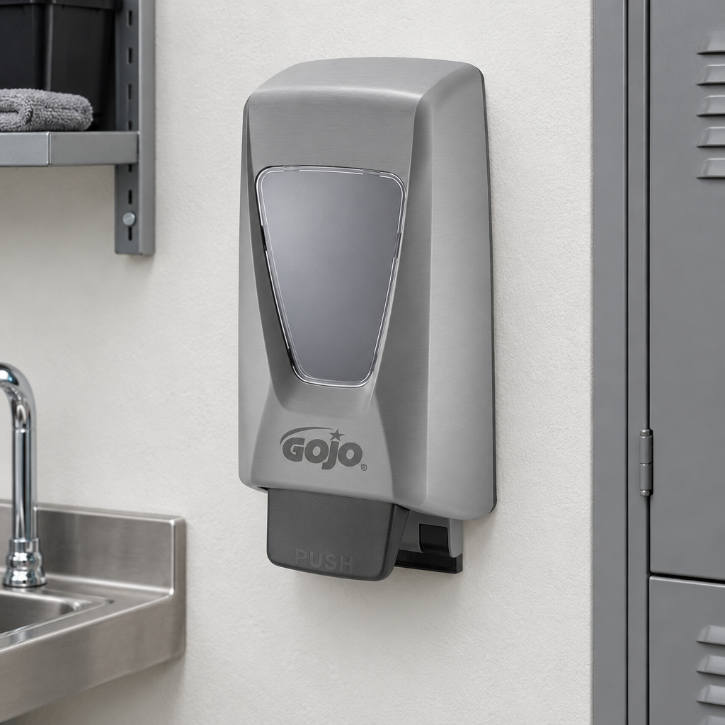 GOJO PRO TDX-dispenser i personalets vaskerum