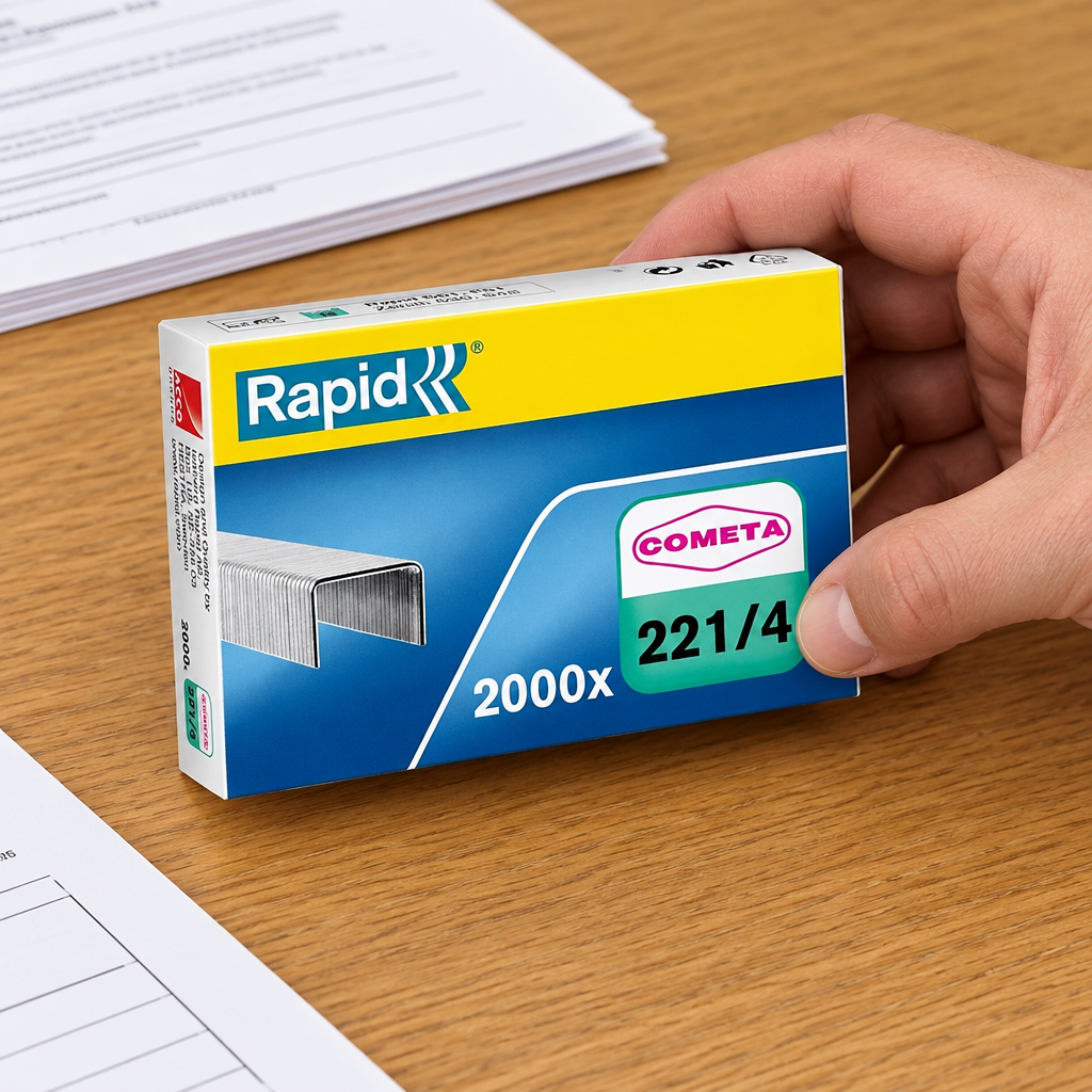 Rapid Cometa 221/4-pakke tages frem ved dokumenter, genereret situationsbillede