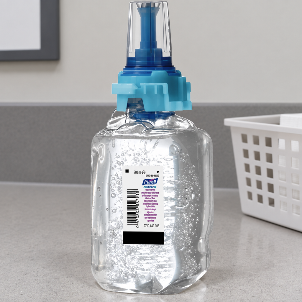 Stemningsillustration af Purell ADX-7 refill på tør serviceflade