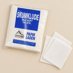 Skumklude 100 stk set ovenfra på beige baggrund