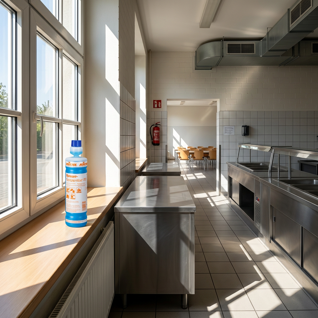 Torvan FD 1 liter i kantinens serviceområde med solskin