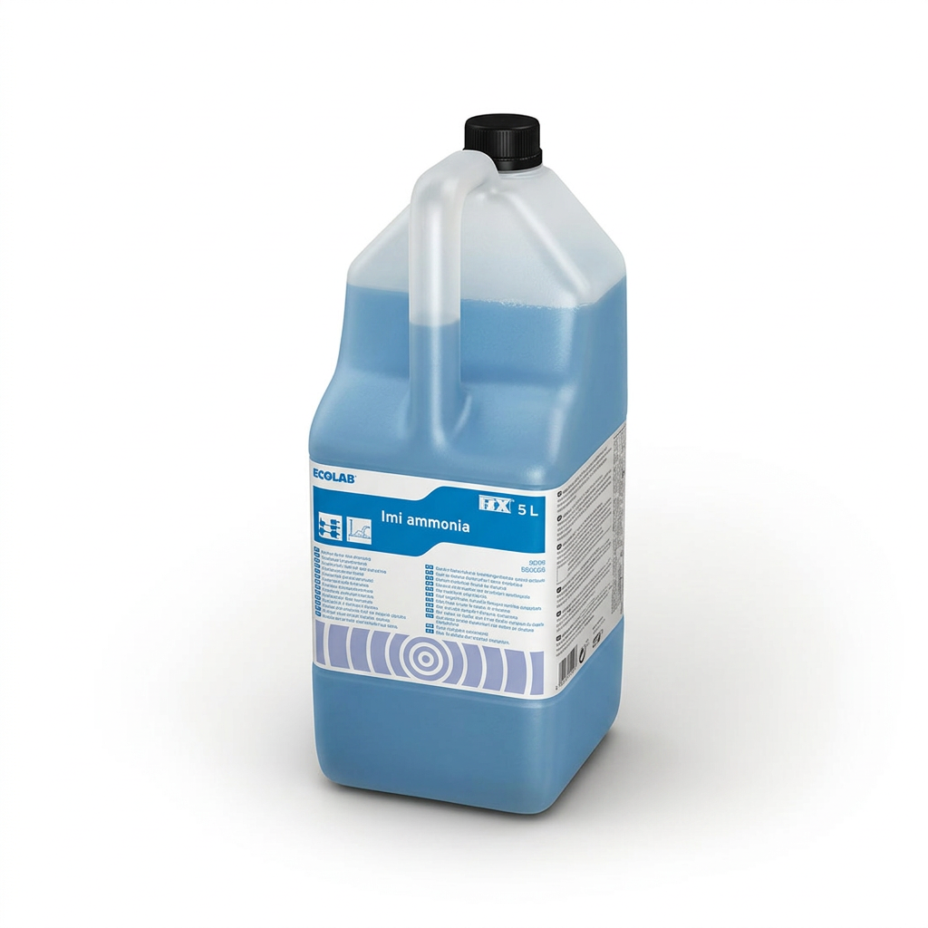Ecolab Imi Ammonia universalrengøring i 5-liters dunk på hvid baggrund