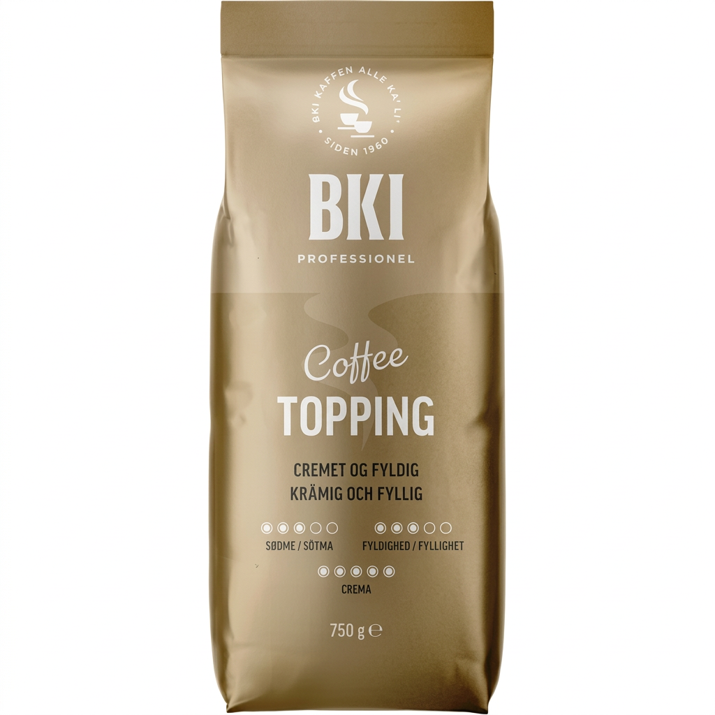 BKI Coffee Topping mælkepulverblanding i pose med 750 g