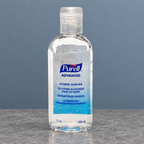 Purell Advanced 100 ml med kliklåg på gråt stenbord, stemningsbillede