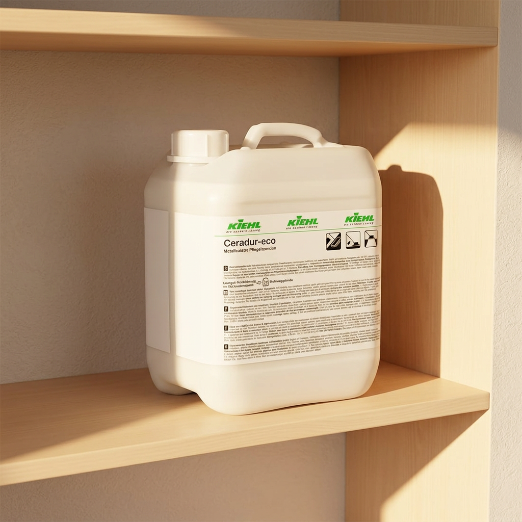 Kiehl Ceradur-eco 5 L på hylde i solrigt servicerum