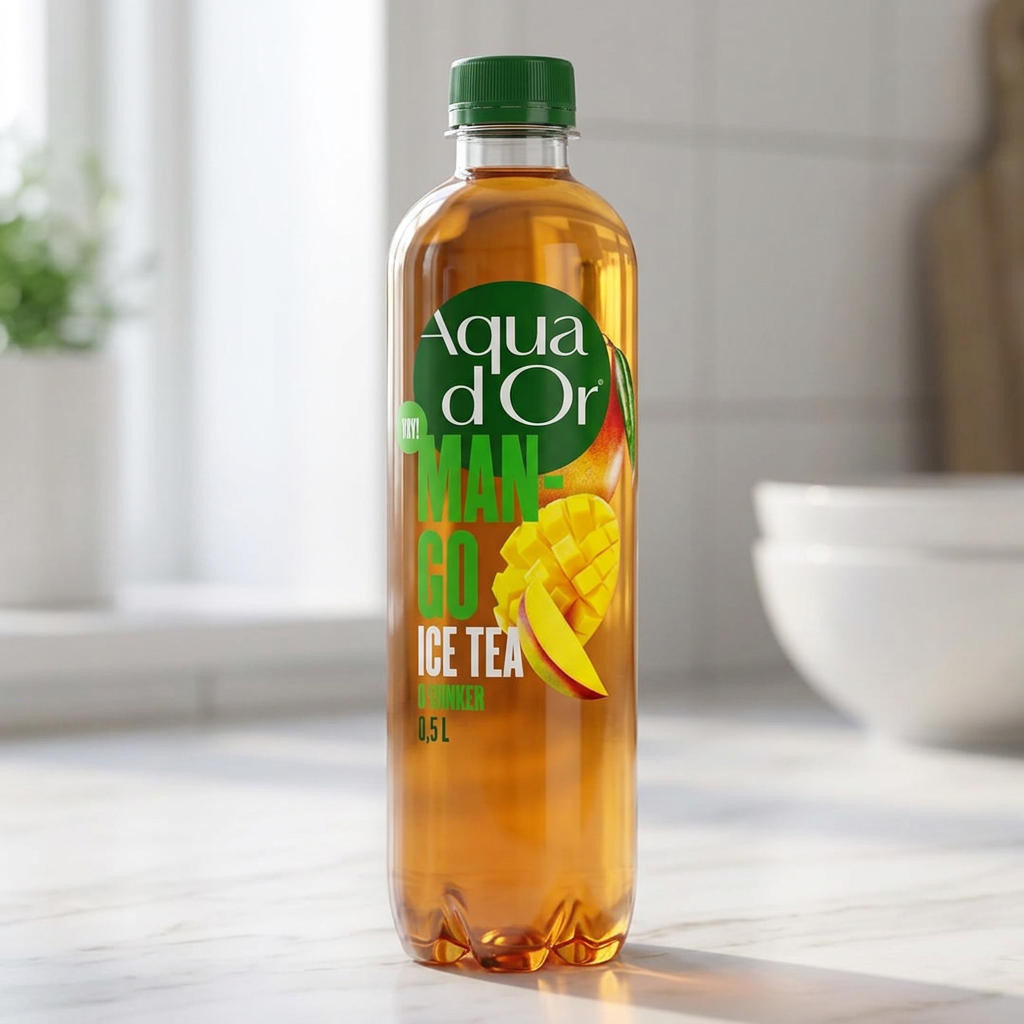 Aqua d’Or Mango iste på lyst køkkenbord