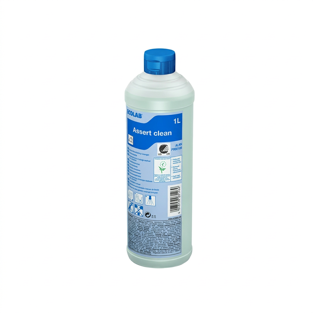 Ecolab Assert Clean håndopvaskemiddel i 1-liters flaske på hvid baggrund