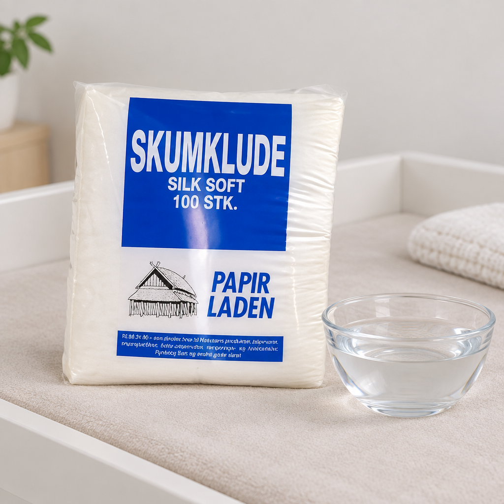 Skumklude 100 stk ved pusleplads med skål vand