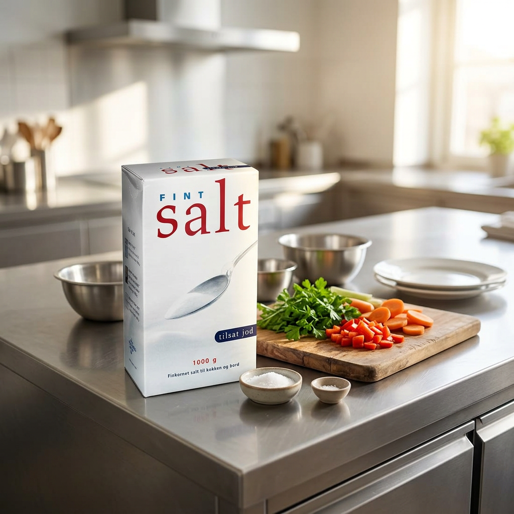Fint salt med jod 1 kg ved grøntsager i professionelt køkken