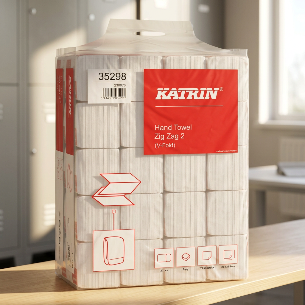 Katrin 35298 Handy Pack på reservehylde i sollys