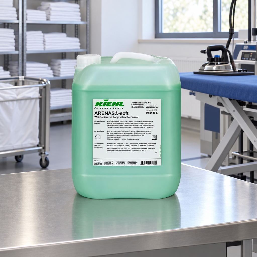 Arenas Soft 10 L på bord i strygerum med strygestation i baggrunden