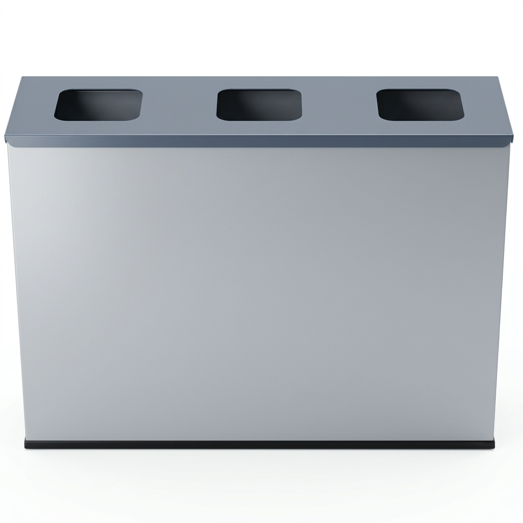 Grå EcoStation med tre åbninger på hvid baggrund