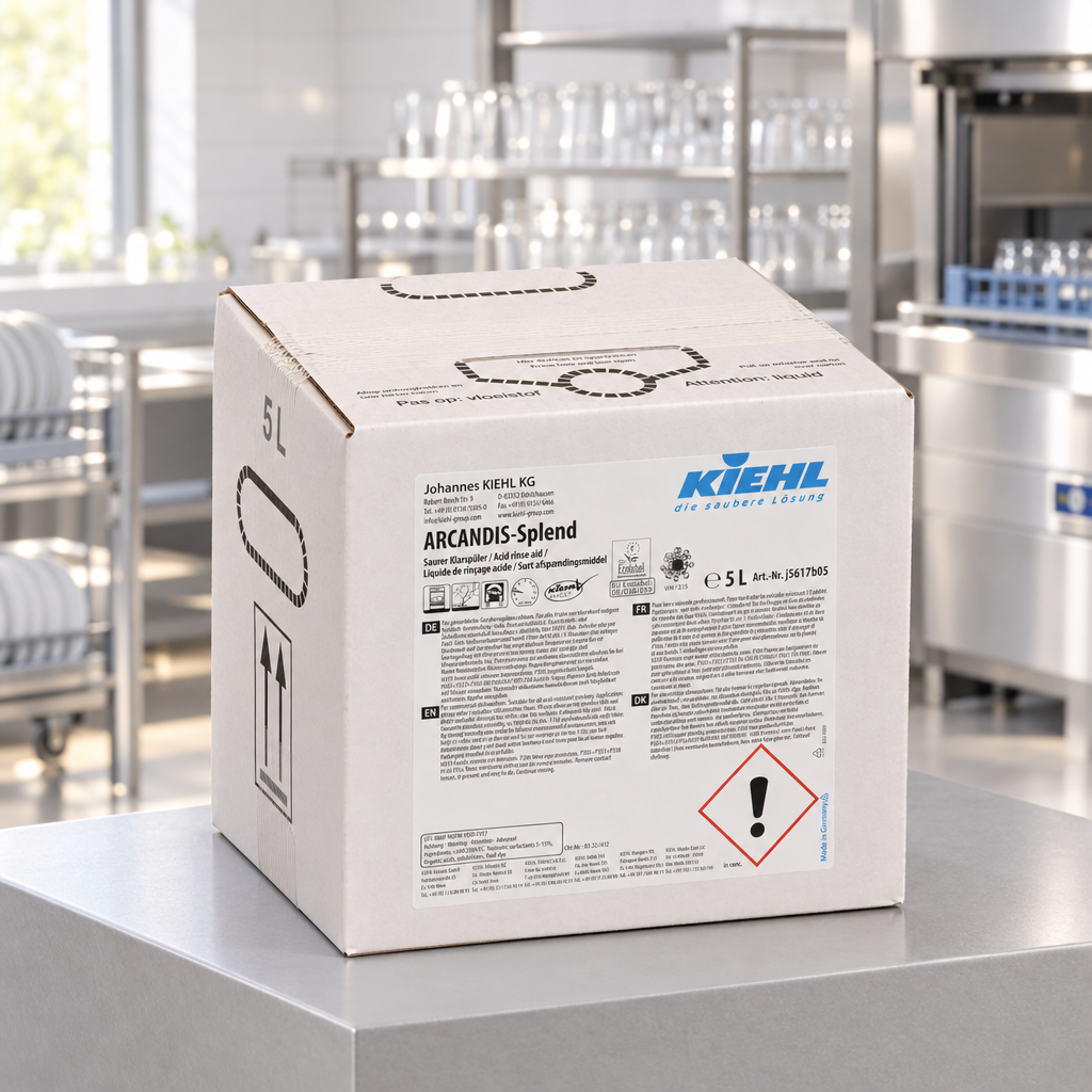 Kiehl Arcandis-Splend BIB 5 L i lyst opvaskerum med glasstativer