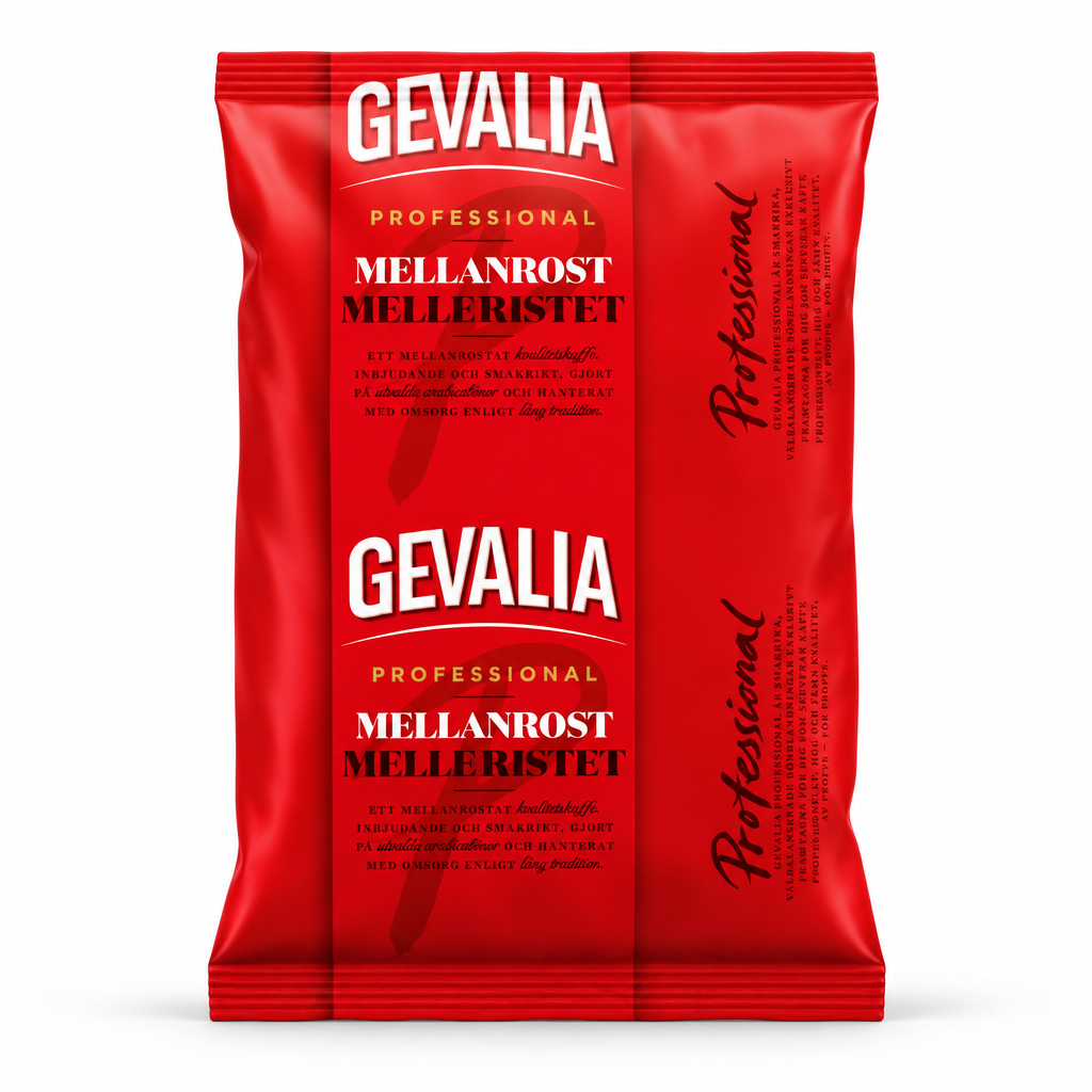 Gevalia Kaffe 500 g pakke på hvid baggrund