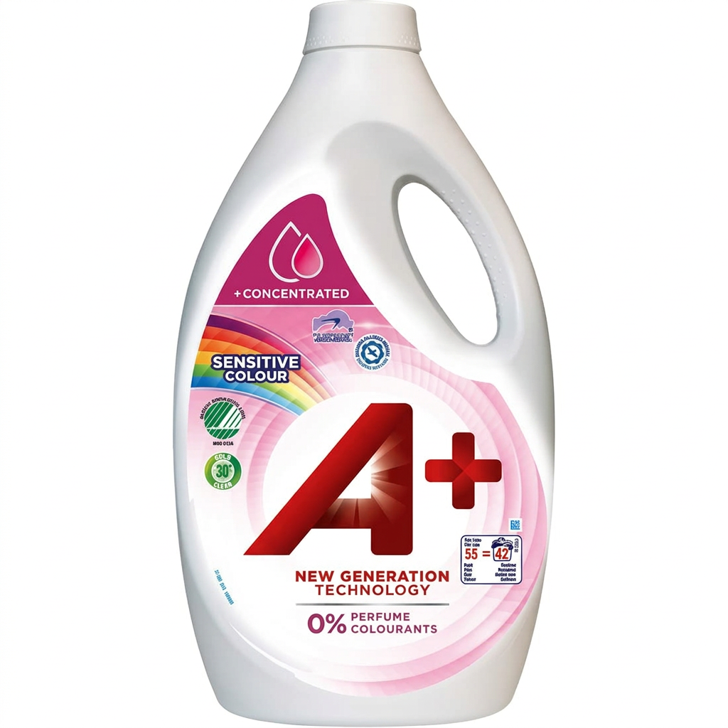 A+ Sensitive Colour parfumefrit vaskemiddel, 1,98 liter