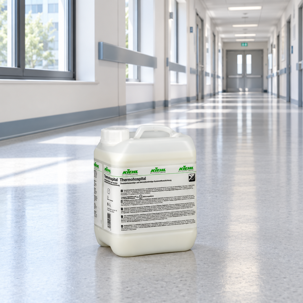 Kiehl Thermohospital 5 L i rummelig lys hospitalsgang