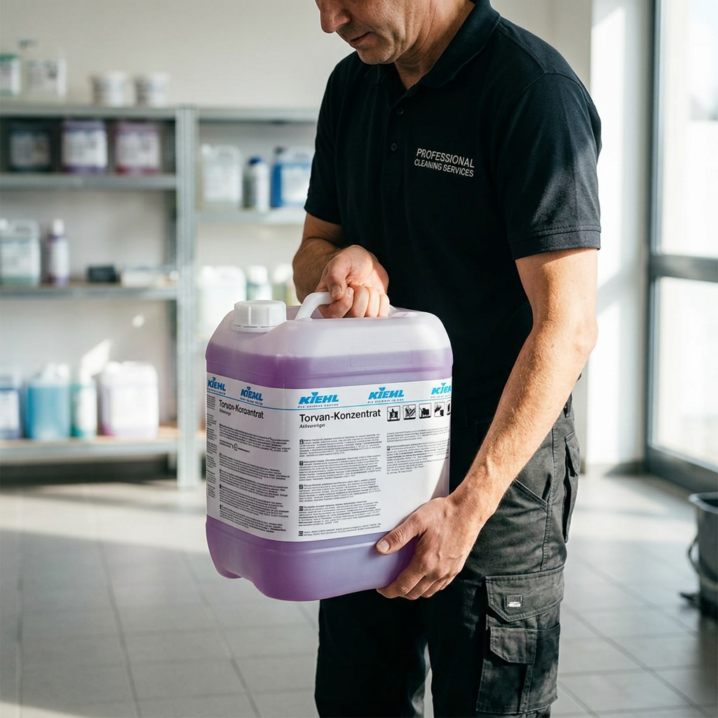 Stemningsbillede af voksen medarbejder med lukket Kiehl Torvan 10 L