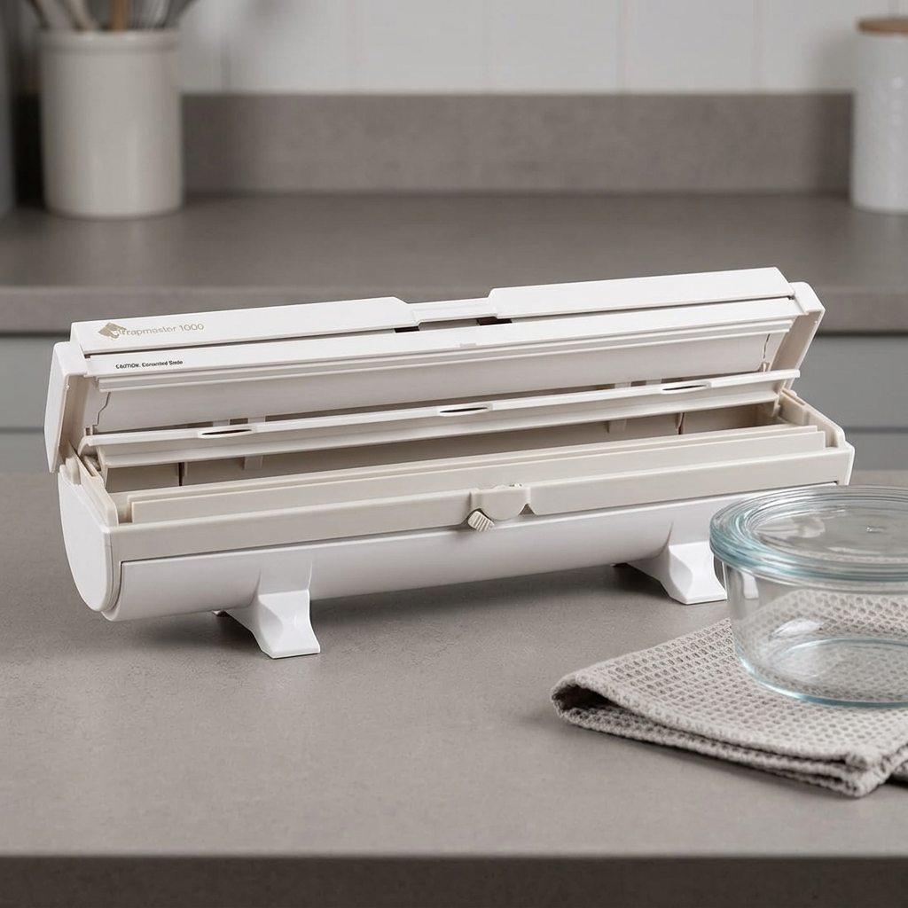 Wrapmaster 1000 på køkkenbord ved glasskål, stemningsbillede