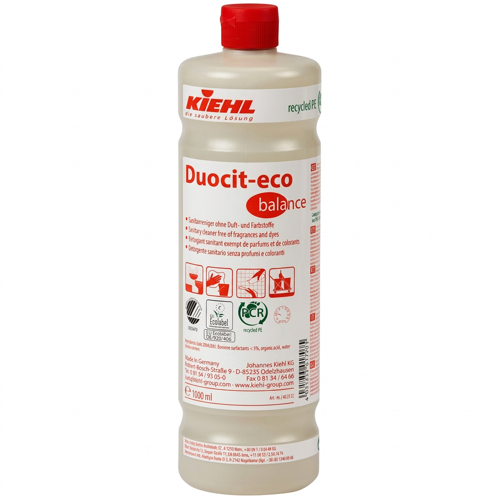 Kiehl Duocit-eco Balance 1 L med rødt låg på hvid baggrund