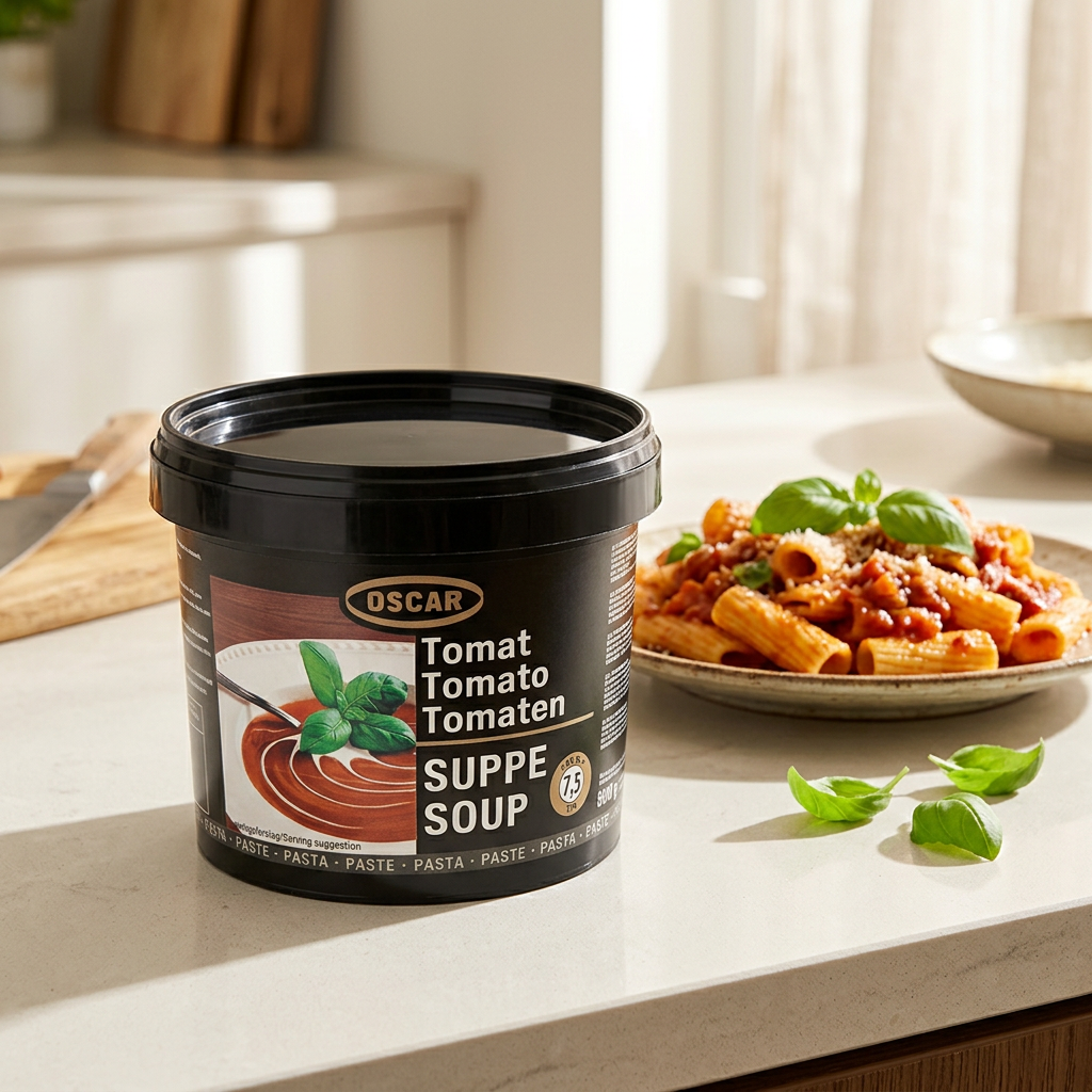 OSCAR tomatsuppepasta ved pasta med tomatsauce