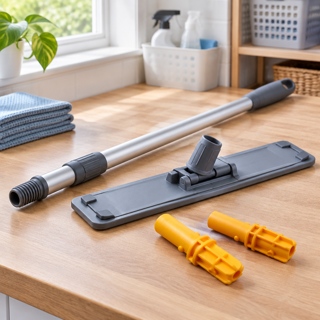 Stemningsbillede af moppeforbindelser og rengøringsudstyr, ikke foto af den konkrete adapter 9255