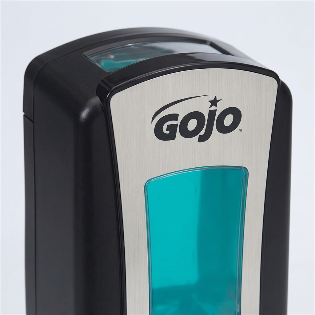 Detalje af GOJO-logo og øvre front på LTX-12 krom/sort