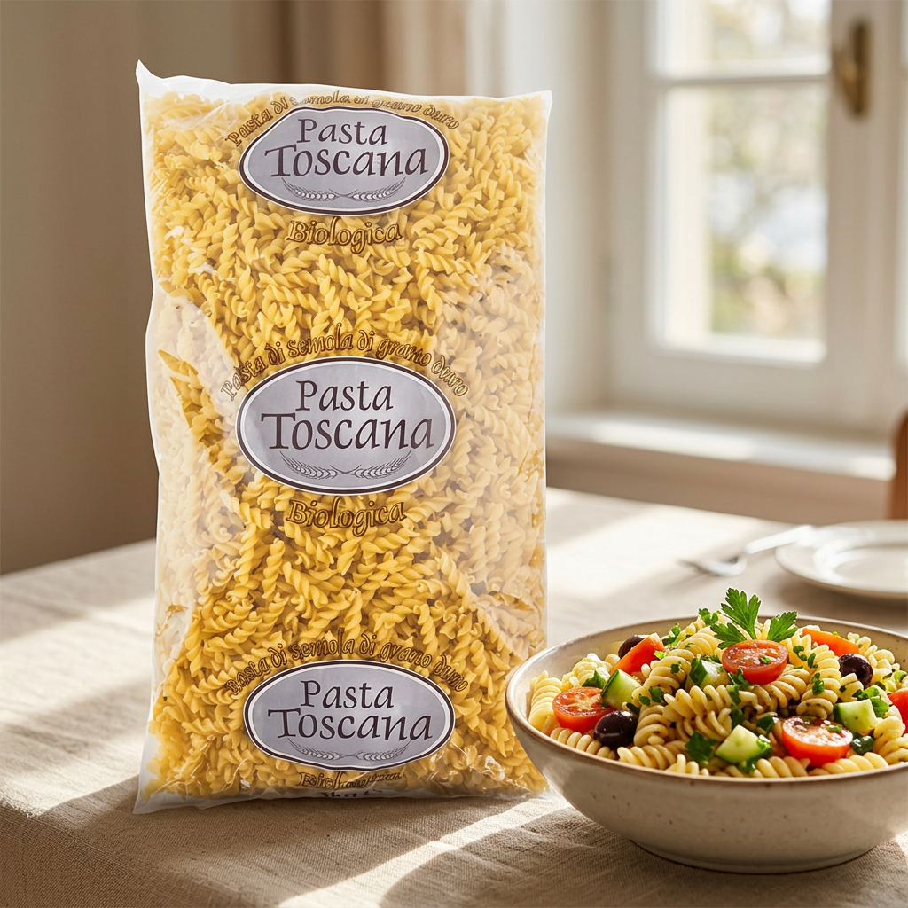 Pasta Toscana pastaskruer 3 kg ved pastasalat i naturligt sollys