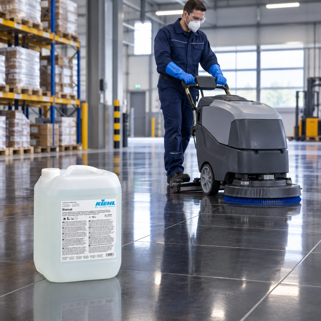 Kiehl Rivamat 10 L ved professionel maskinel gulvvask