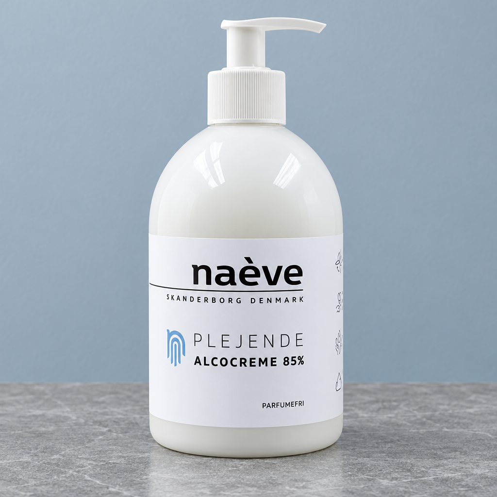 Naeve Alcocreme pumpeflaske på gråt stenbord