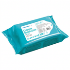 Wet Wipe Klorin Mini 60132 i turkis pakke med 10 klude à 30 × 20 cm på hvid baggrund