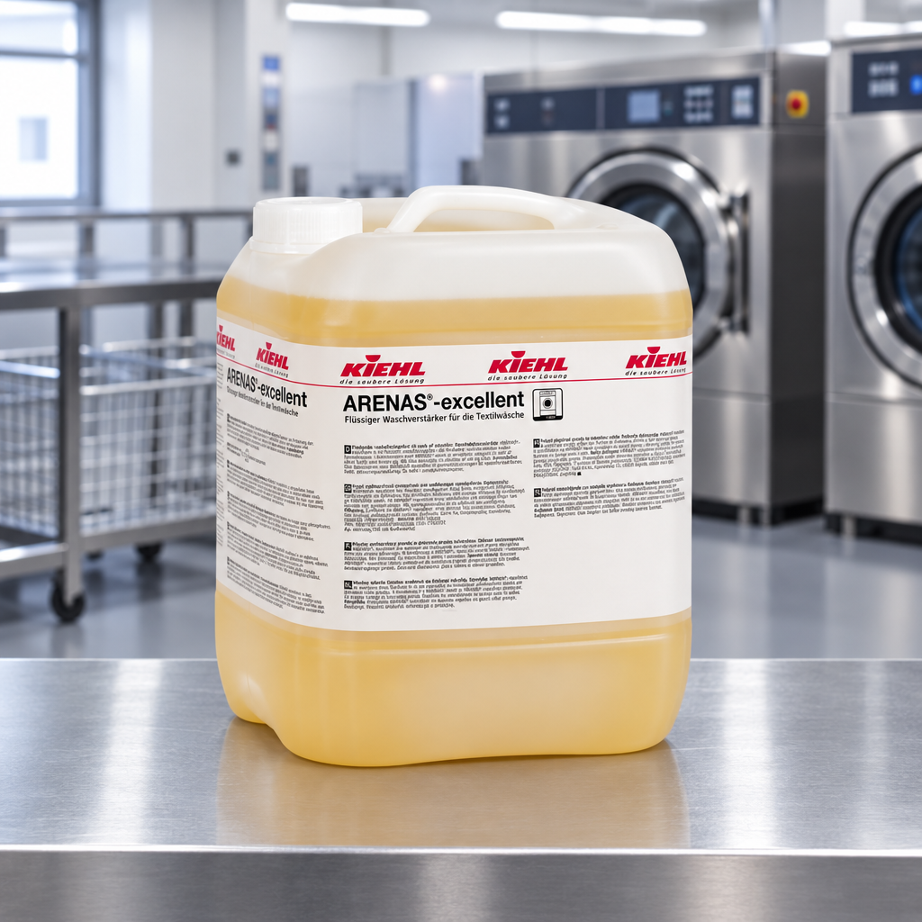 Kiehl Arenas-Excellent 20 L på arbejdsbord i professionelt vaskerum
