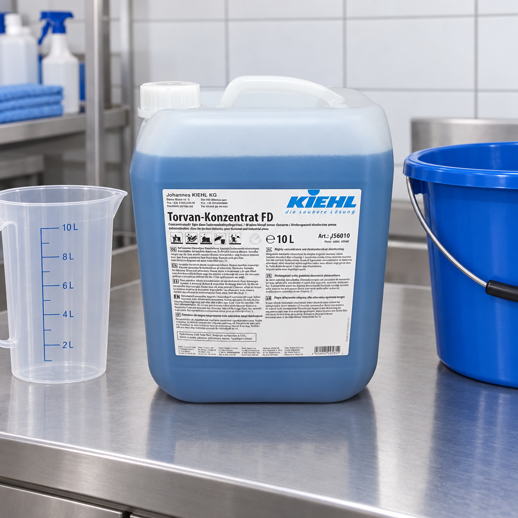 Kiehl Torvan-Koncentrat FD 10 L ved målekande og spand
