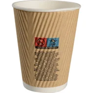 Kaffebæger Ripple Brun Bagside