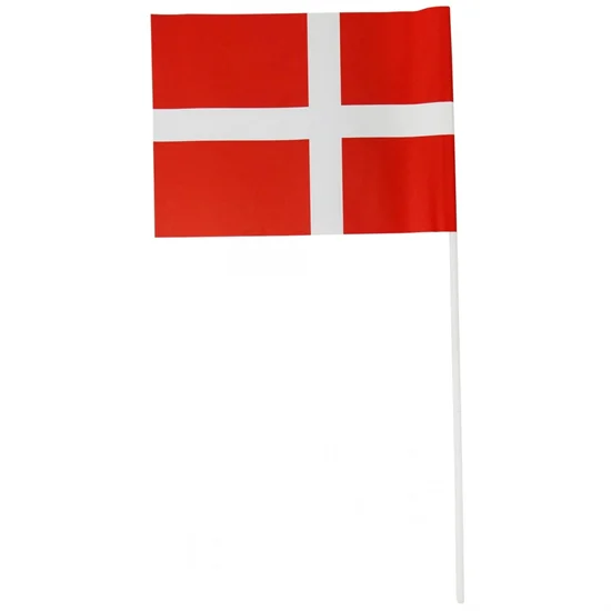 Papirsflag på Pind 30cm, 15x10cm 10 stk