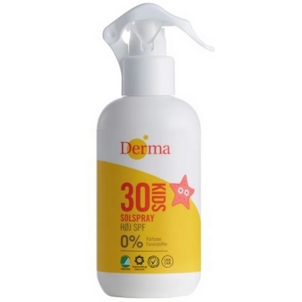 Solcreme spray DERMA Kids SPF30 1x200ml - Kun 79,00