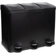 Affaldsspand 3x20 ltr Pacific Affaldsstation Sort med Pedal 