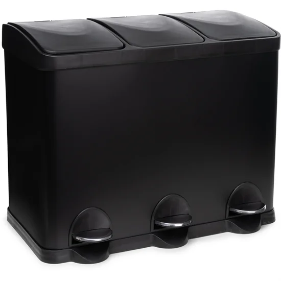 Affaldsspand 3x20 ltr Pacific Sort med Pedal 