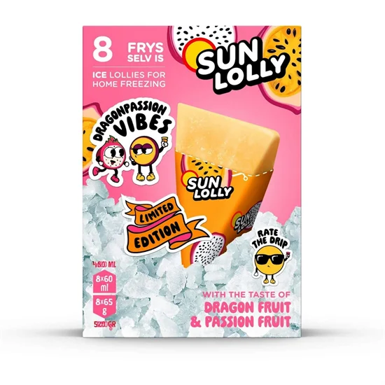 Is Sun Lolly Dragon / Passion 1x8 stk Limited Edition