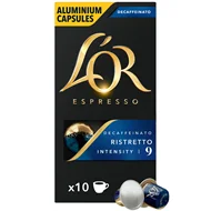 Kaffekapsler Lór Ristretto Koffeinfri 9, 1 pakke a 10 stk